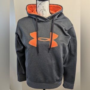 Under Amour Storm Size Medium Orange and Gray Hoodie
